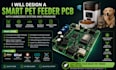 design a smart pet feeder pcb with embedded system and firmware