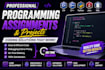 develop debug your programming projects and coding tasks