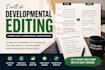 provide developmental editing for fiction, romance, fantasy, thriller