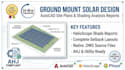 design ground mount solar layout, autocad site plan, and shading report