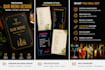 design a modern bar menu, drinks menu and cocktail menu
