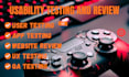 user testing website review beta tester qa testing app testing usability testing