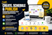 schedule social media posts using  buffer sprout social and metricool
