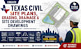 create texas civil site plans, grading, drainage and site development drawings