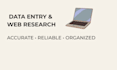 do data entry and research
