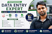 do data entry, web research, excel and PDF data entry