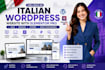 build an italian wordpress website with elementor pro