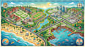 design illustrative campus map, beach map, coastral map, development plans map