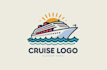 make luxury yacht cruise ship logo design
