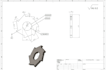 create shredder cuter disc technical drawing