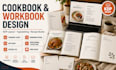 design cookbook, editable workbook and KDP book layout typesetting