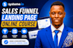create systeme sales funnel systeme io landing page systeme io online course