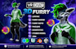 custom vrchat avatar furry avatar vr character vroid vtuber rigging 3d modeling
