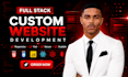do website development as full stack web developer, front end, backend developer