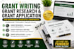 do grant writing, grant research, application for business, startup, nonprofit