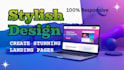 create stylish wordpress landing page using elementor pro