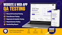 do complete website and web app testing for bugs UI UX and functionality