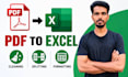 extract pdf tables to excel, clean and split data