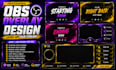 design animated twitch, kick, obs, streamyard, youtube overlay