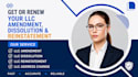 llc amendment, llc dissolution, llc reinstatement, llc address change