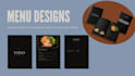 design a modern and professional restaurant menu