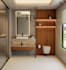design a realistic bathroom 3d interior and 2d floor plan