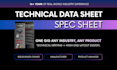 create an engineering datasheet and technical product specification sheet