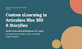 design and build articulate rise 360 and storyline elearning courses