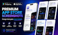 design premium screenshots for apple store and play store