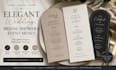 design elegant wedding, bridal shower and event menus