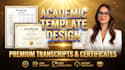 design high quality transcript certificate, highschool transcript diploma award