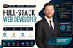 do website development as full stack web developer, front end, backend developer