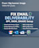 fix email deliverability, spf, dkim, dmarc to stop spam