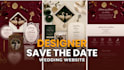 beautiful modern wedding website and save the date with live countdown