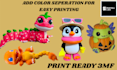 convert stl to multicolor 3mf for characters, articulated models and bambu ams