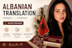 proofread and edit albanian texts professionally