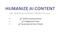 edit rewrite and humanize your ai content and chatgpt articles