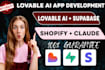 do lovable ai lovable app, lovable, supabase, lovable ai shopify, lovable claude