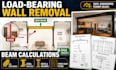 load bearing wall removal beam calculation structural plans permit plans