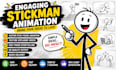 make engaging stickman animation video for you
