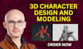 create nft character design, monster, superhero and comic character modeling