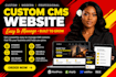 design custom cms website, squarespace website design website development