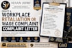 draft a workplace retaliation or wage complaint letter
