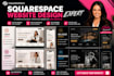 design a professional squarespace website with custom CSS with squarespace site