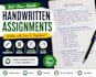 handwrite assignments, notes and study materials neatly