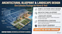 architectural blueprint and landscape architecture design drawings