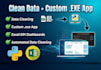 do python data cleaning, excel dashboards, and custom desktop apps
