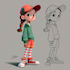 design a professional cartoon character
