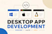 develop windows, macos and linux desktop applications