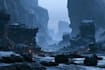 draw detailed sci fi environment concept art
